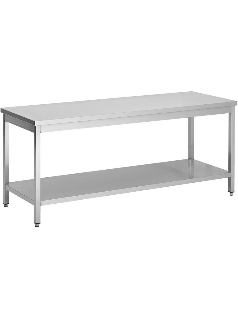 Table en inox pour cuisine professionnelle – 120x70x90 cm - avec étagère inférieure