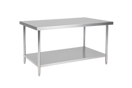 Table en inox 160 × 70cm – Acier inoxydable 201, professionnelle