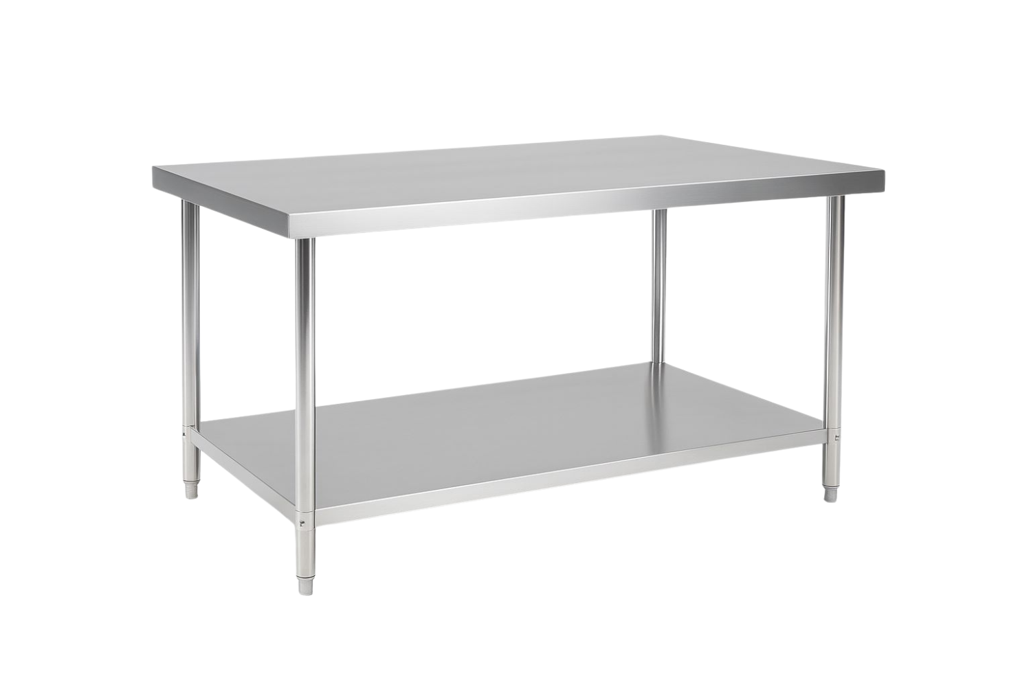Table en inox 180 × 70cm – Acier inoxydable 201, professionnelle