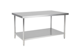 Table en inox 160 × 70cm – Acier inoxydable 201, professionnelle